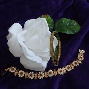 Set of 2: gold-tone bangle & bracelet