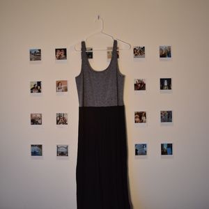 Black and Grey Maxi Dress