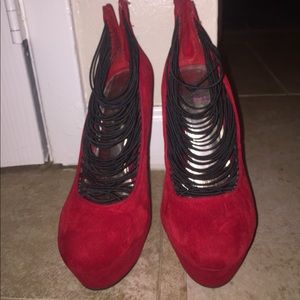 Size 6 Red Platform Heels