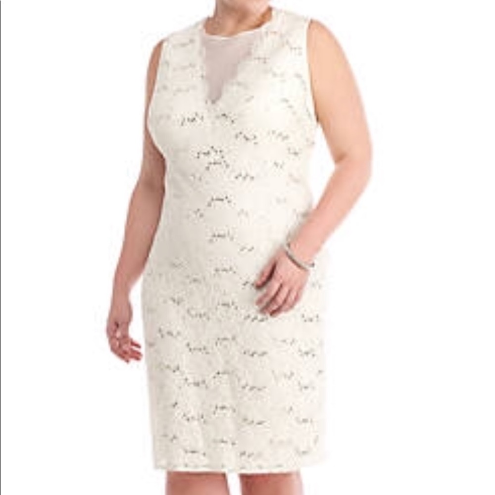 RM RICHARDS LACE AND SEQUIN COCKTAIL DRESS