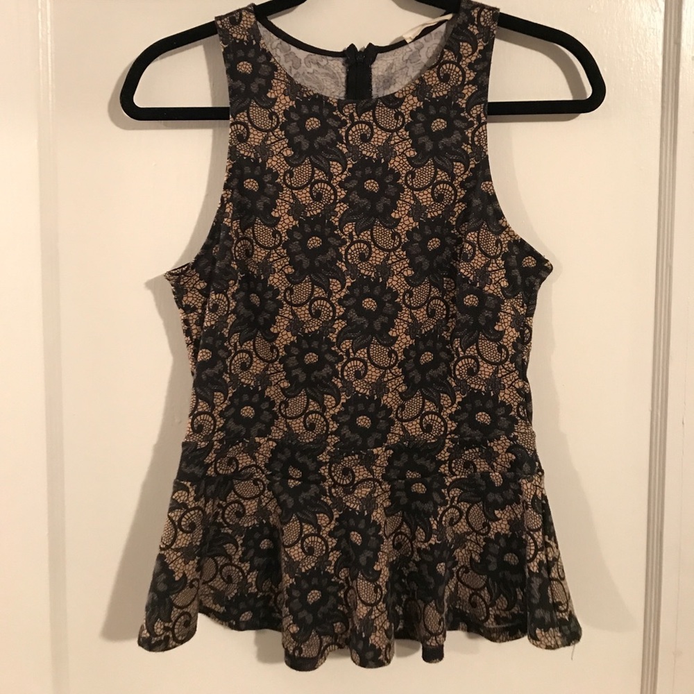 Peplum Rose Top
