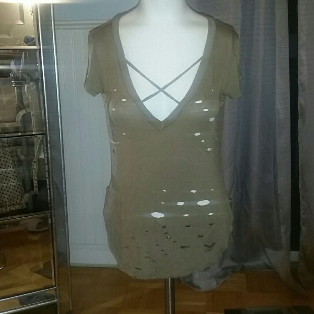 Distressed tee