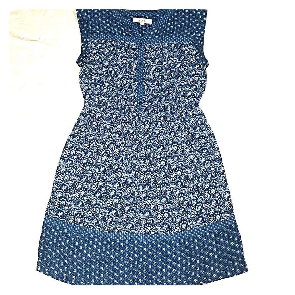 Loft Cap Sleeve Paisley Shirtdress