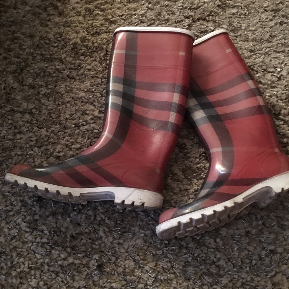 Burberry rain boots