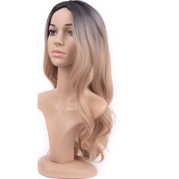 Synthetic ombre blonde weve
