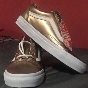 Metallic Rose Gold Vans