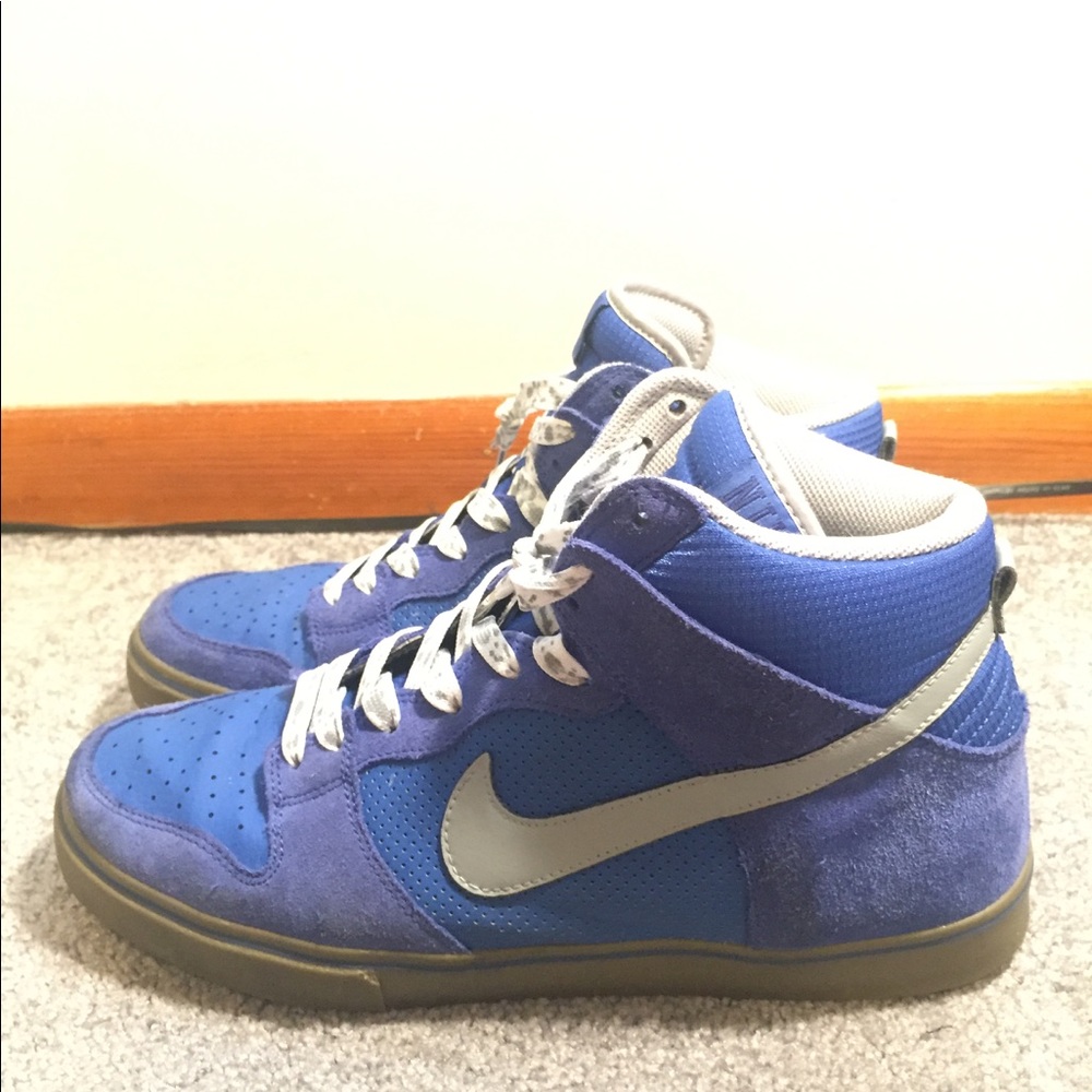 Nike dunk high grey blue sb skateboard
