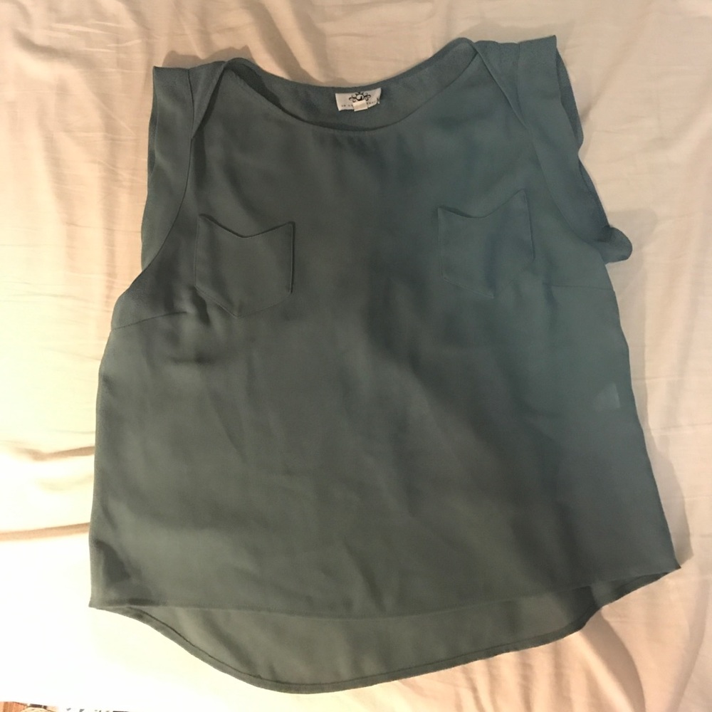 In god we trust teal pocket tank