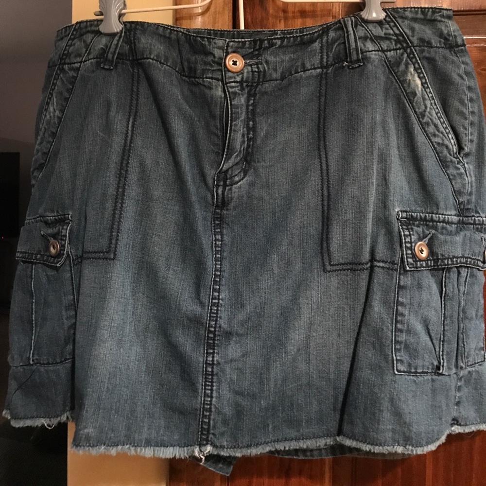 Denim jean skort