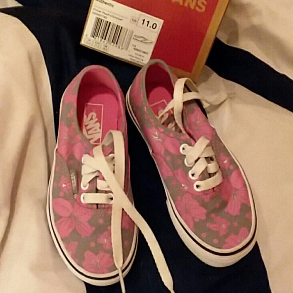 Flower Polka Kids Vans
