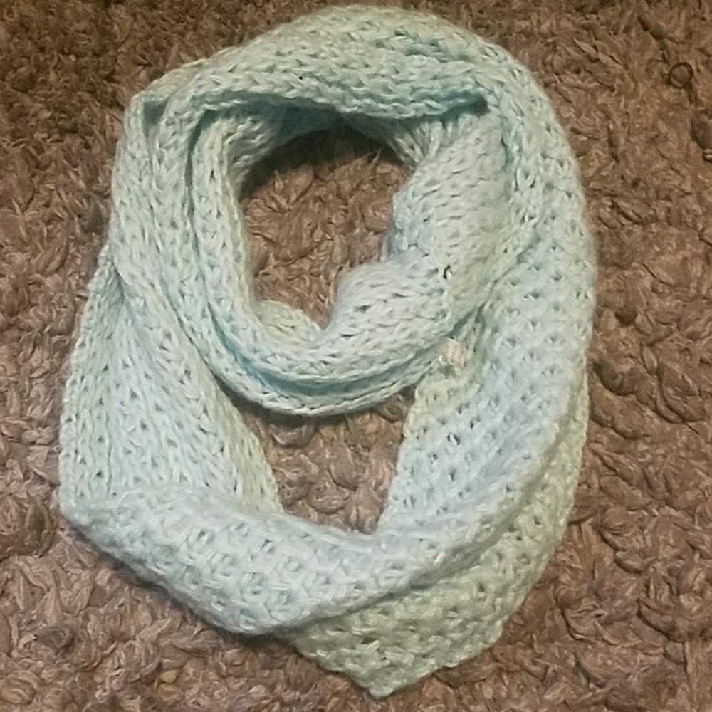 A teal scarf