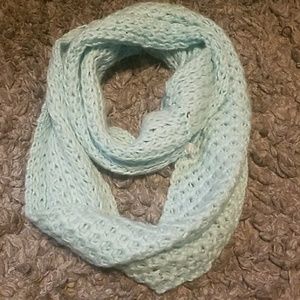 A teal scarf