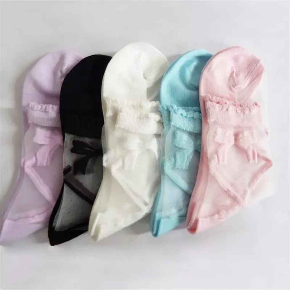 Lollipop candy ballet bow corset ankle socks Lolita gothic dollbaby sexy heels - Picture 2 of 3