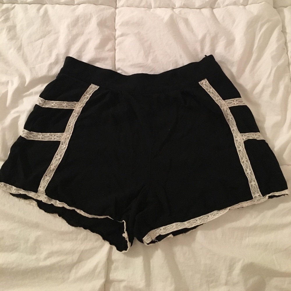 black lace shorts!