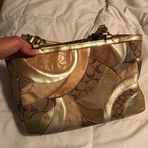 Gold Coach handbag