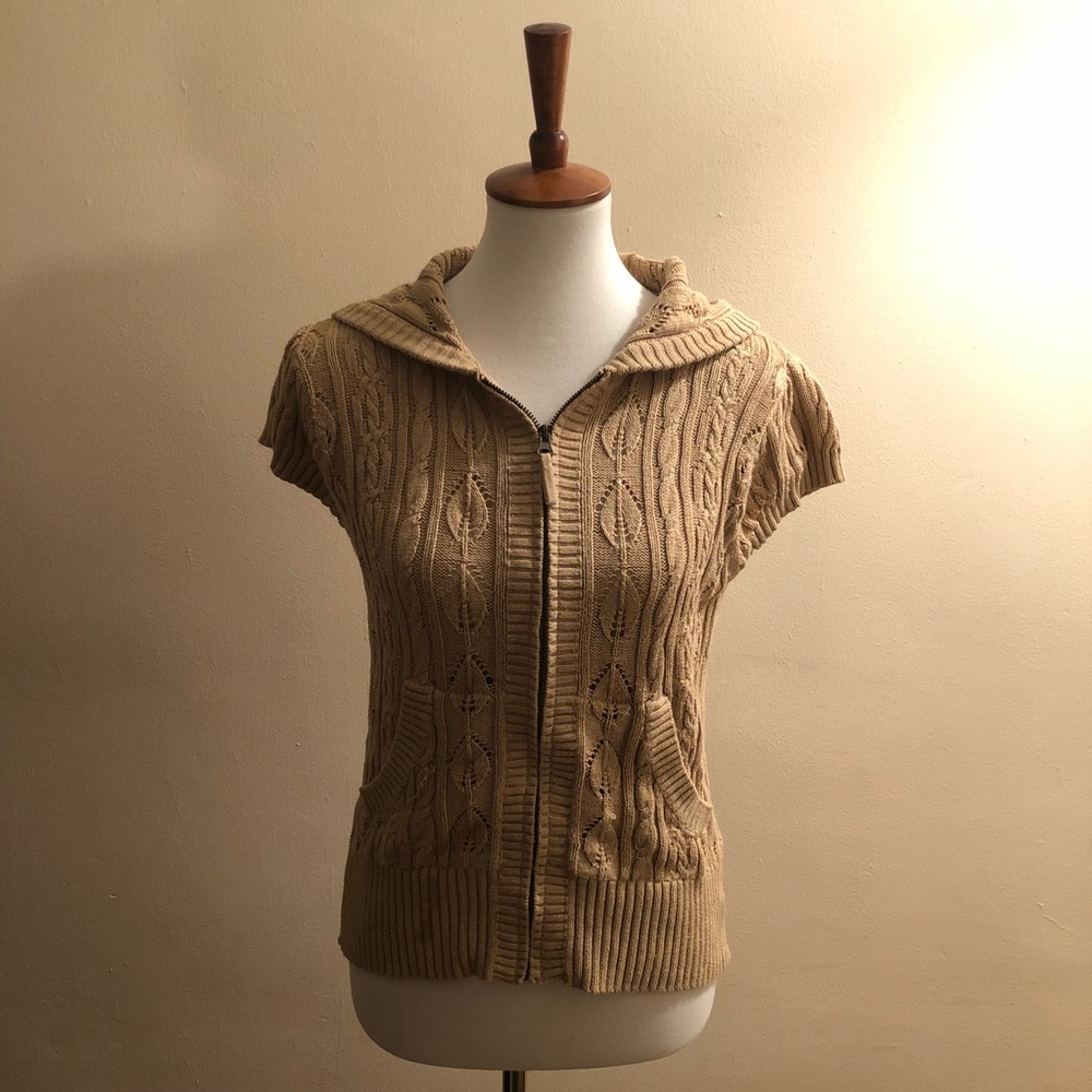 DKNY Jeans Cable Knit Hoodie