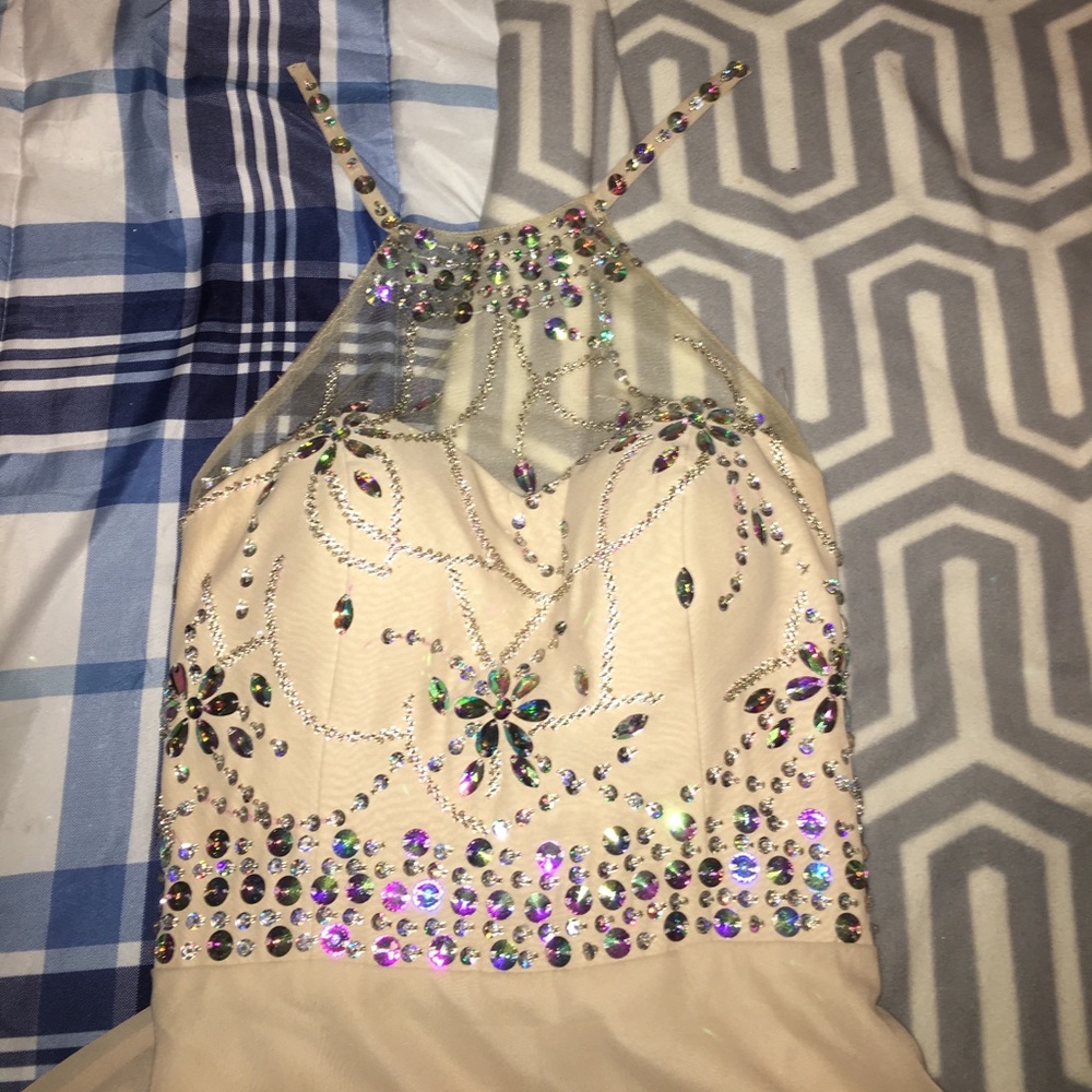 Halter neck homecoming dress