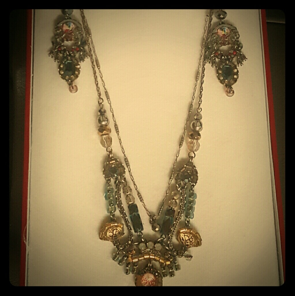 "IS" Art By Angie Olami-Necklace & Earring Set