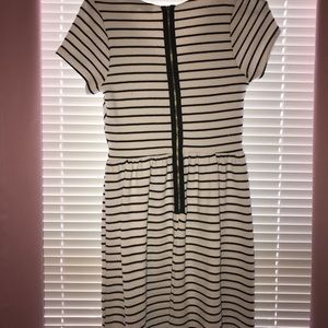 Francesca's V-Neck Striped Dress