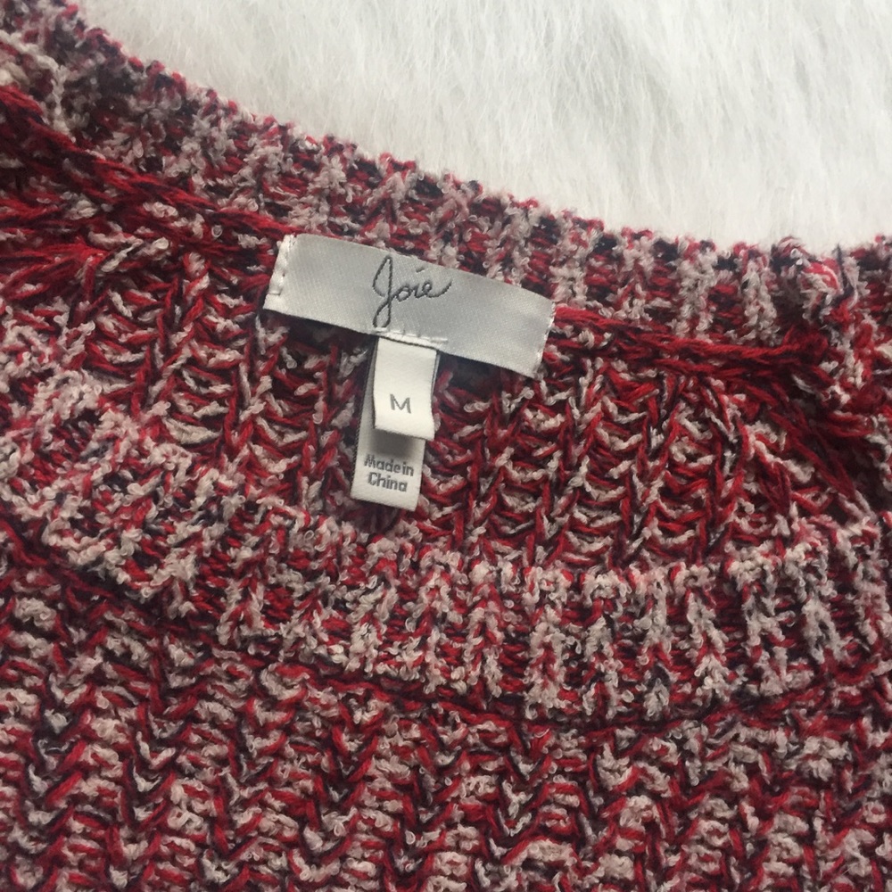 Joie Red Knit Crew Neck Sweater
