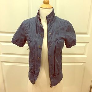 Blue short sleeve jacket