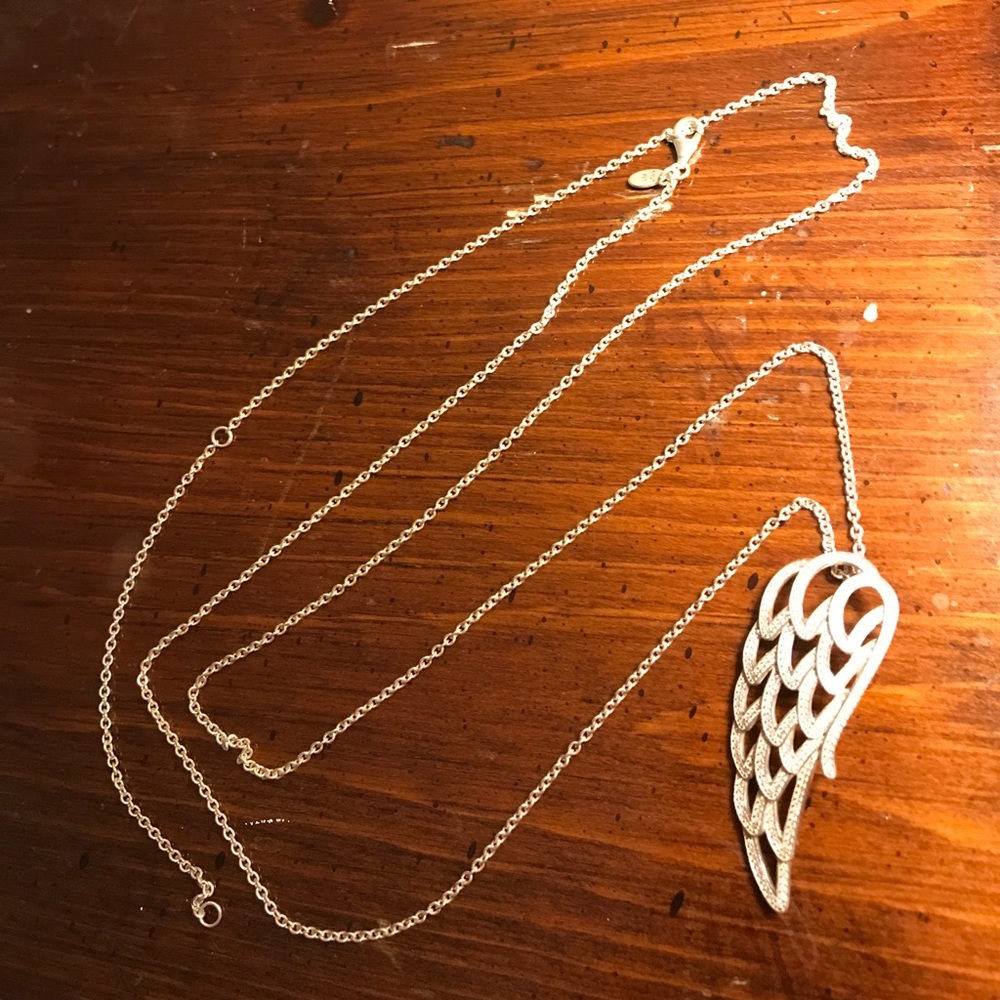 Authentic PANDORA necklace, 925 + CZ, Angel Wing