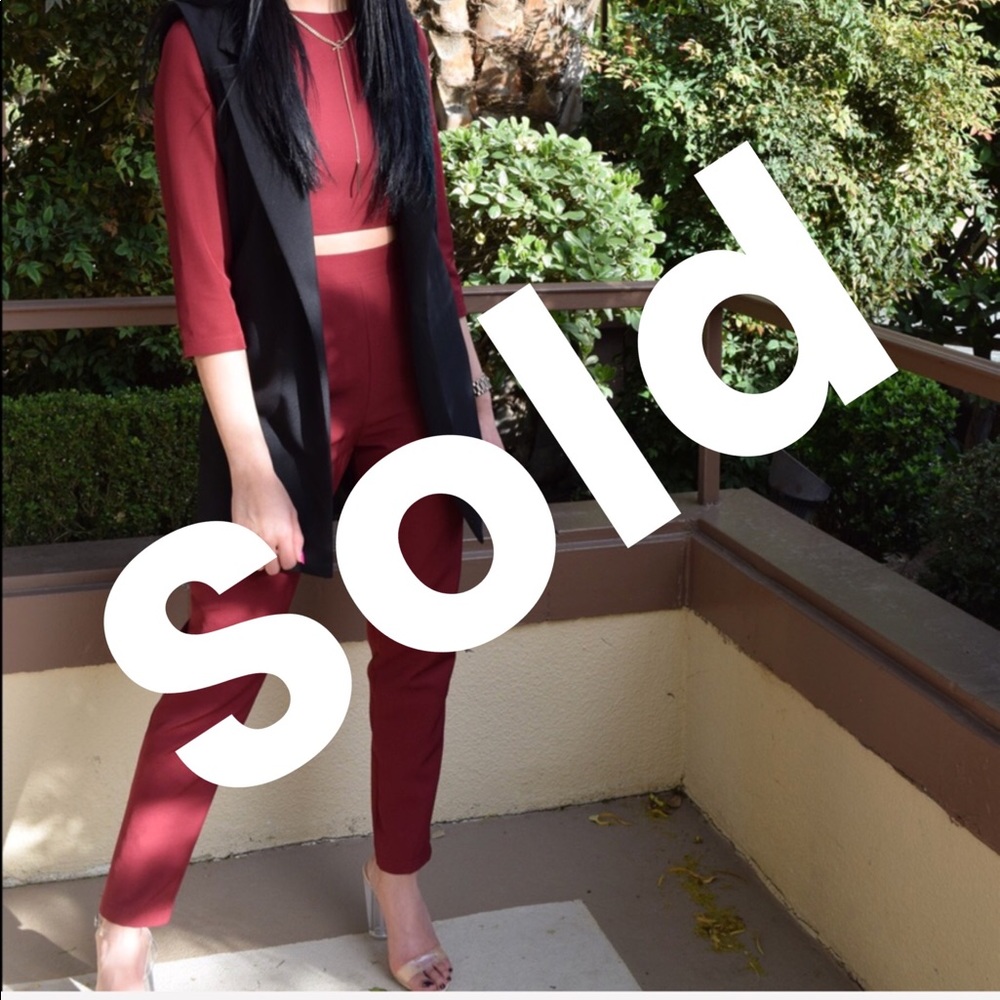 Burgundy 2 piece set