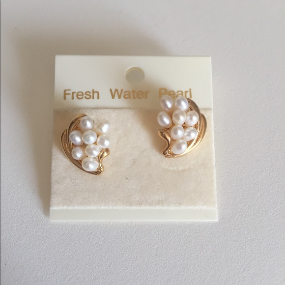 Fresh Water Pearl Earrings - Picture 1 of 3