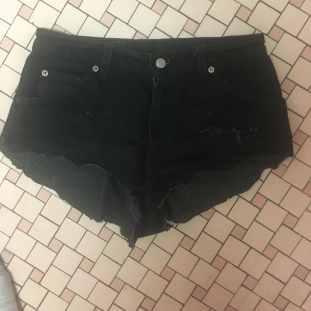 Levi's Black Jean Shorts