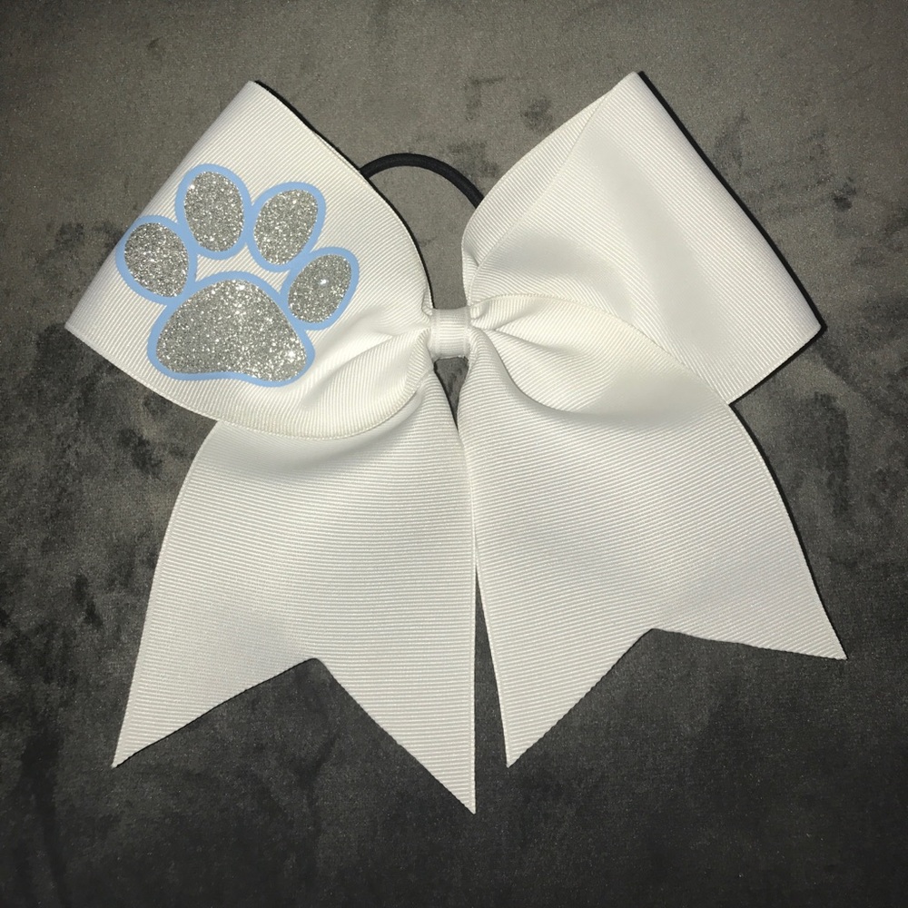paw print cheer bow