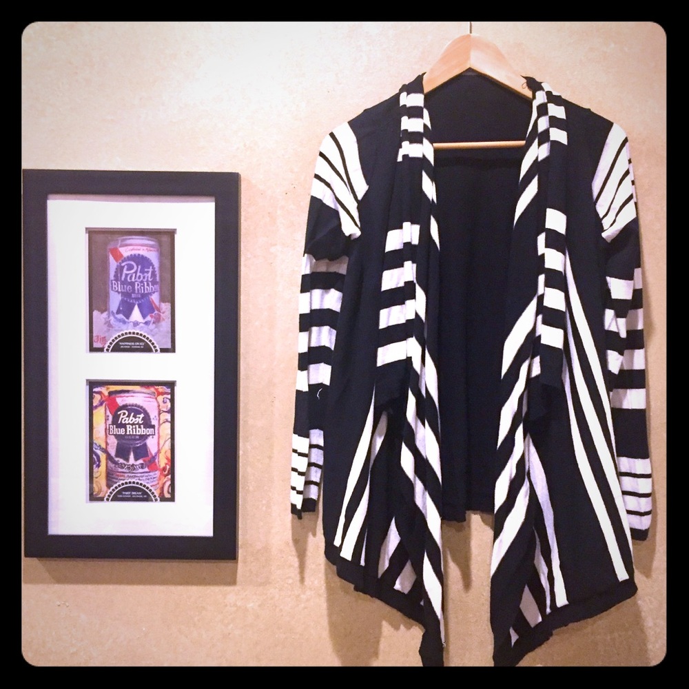 BCBG Chevron Open Cardigan