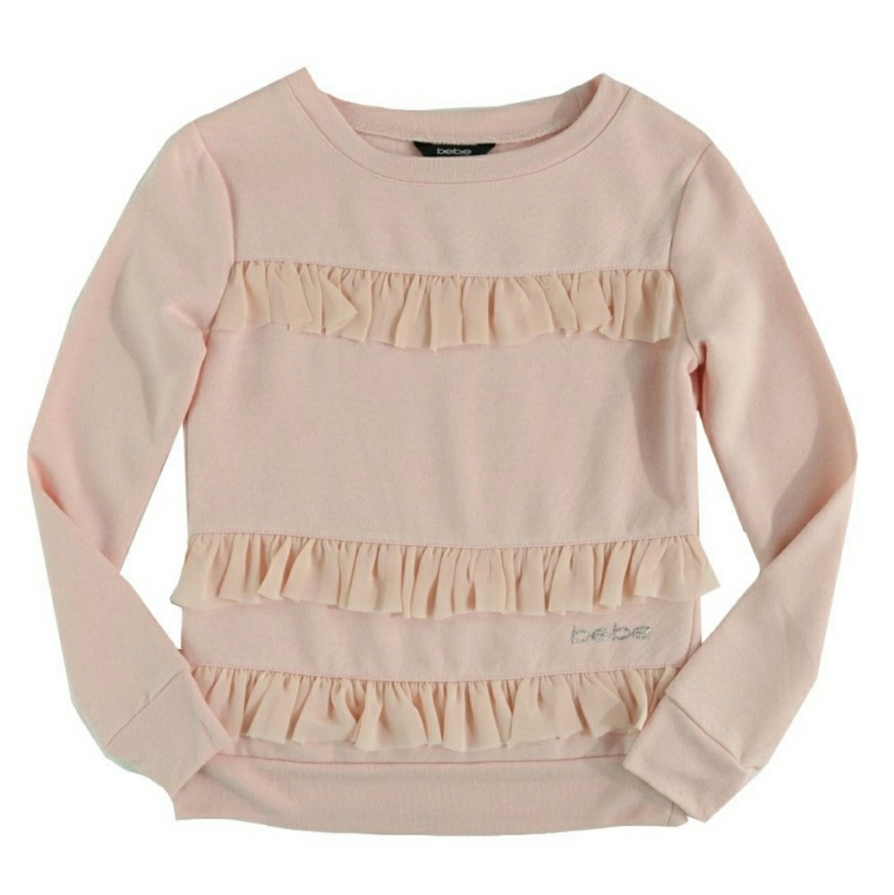 Bebe Girls Ruffled Sweatshirt