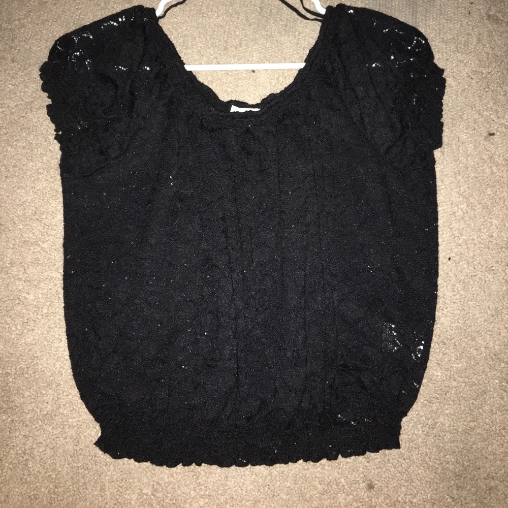 Lace crop top.