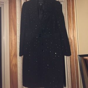 INC international concepts black coat with sequins
