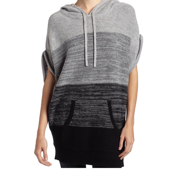 BCBG Oversized Ombre Wool Blend Hoodie Sweater - Picture 1 of 6