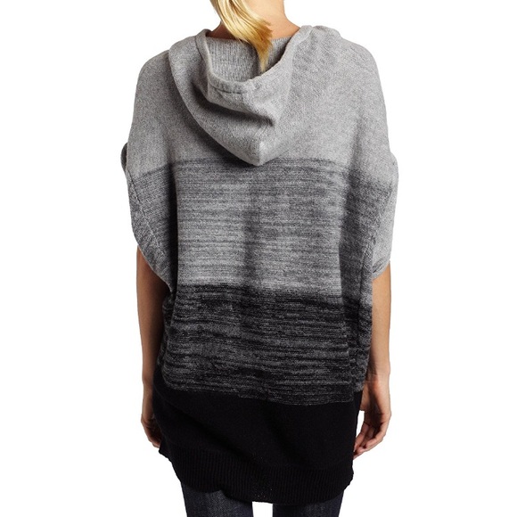 BCBG Oversized Ombre Wool Blend Hoodie Sweater - Picture 2 of 6