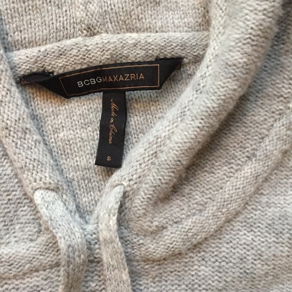 BCBG Oversized Ombre Wool Blend Hoodie Sweater - Picture 3 of 6