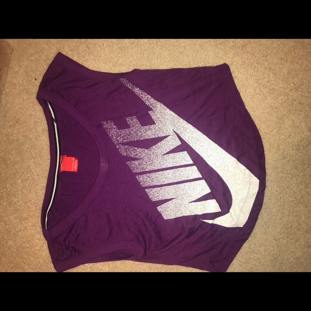 Purple Nike Workout Crop Top