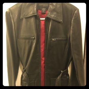 Express Black leather jacket