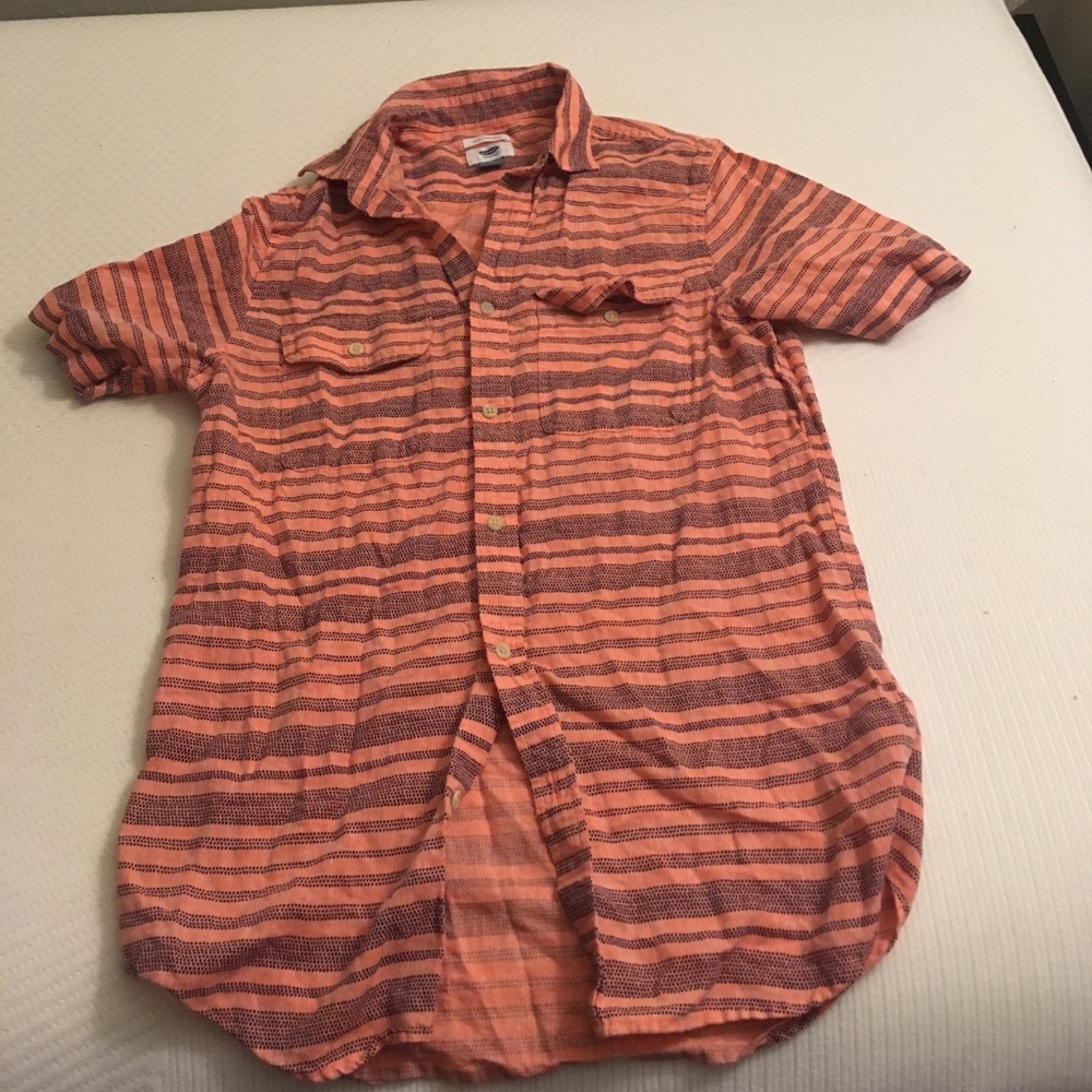 Coral Pattern Button Up