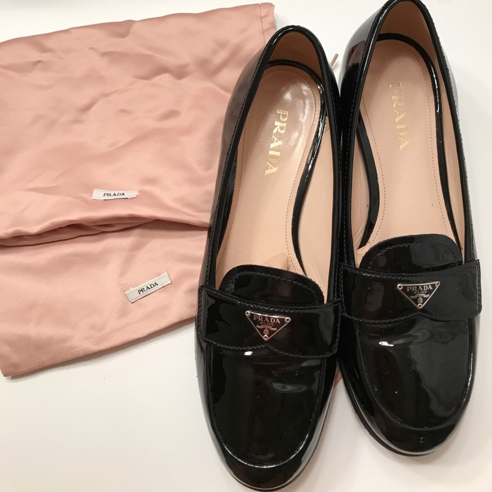 Prada black loafers