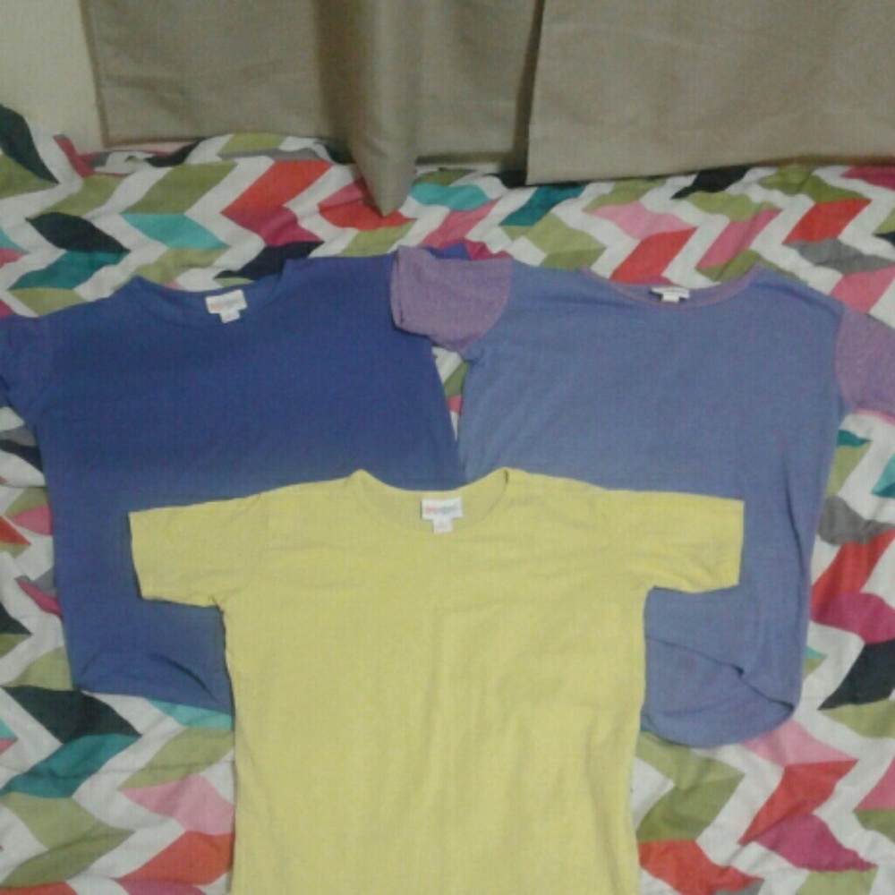 Lot of 3 girls lularoe Gracie tops