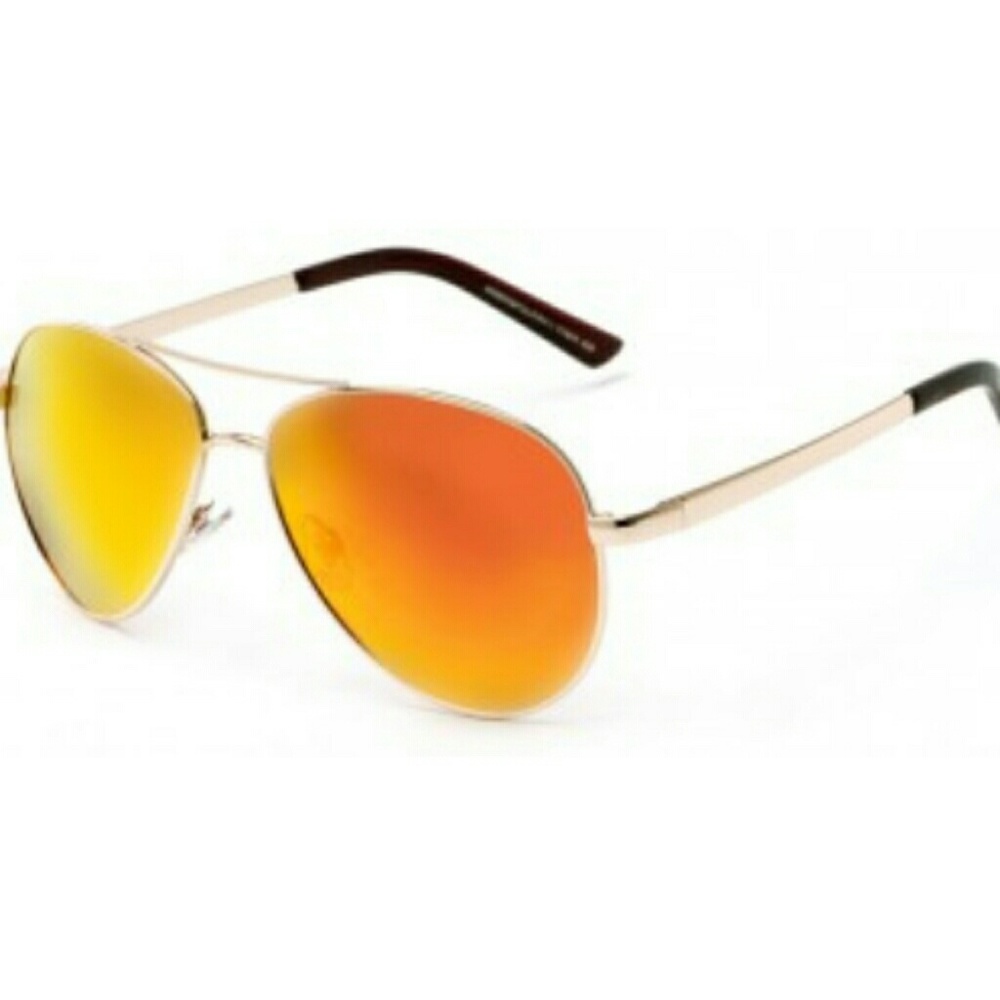 Aviator  Gold frame mirrored lens sunglasses