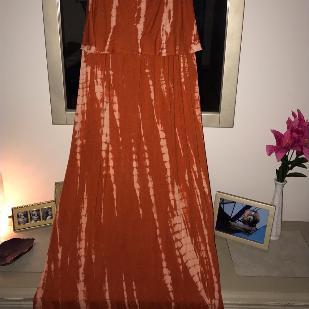 Pink Rose Tie dye maxi