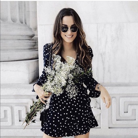 zara polka dot romper