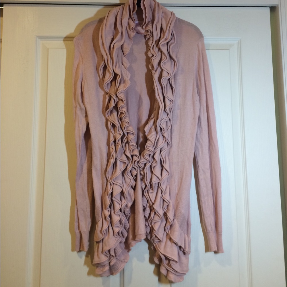 Pink Ruffle Cardigan