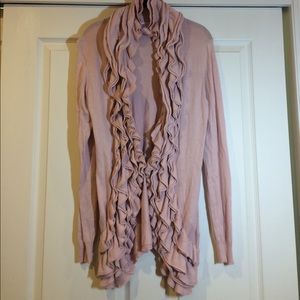 Pink Ruffle Cardigan