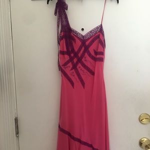 Pink & purple silk Betsey Johnson dress