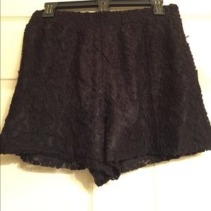 Black lace shorts