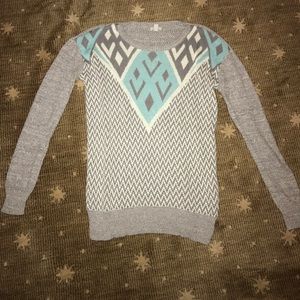 Blue and Gray Sweater